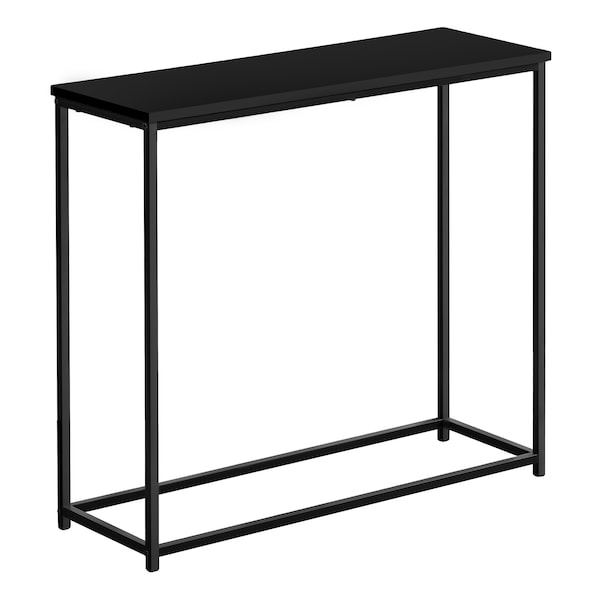 Monarch Specialties Accent Table, Console, Entryway, Narrow, Sofa, Living Room, Bedroom, Black Laminate, Black Metal I 2250 - main